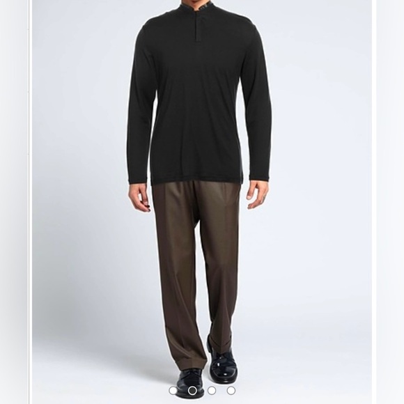 The Kooples Wool T Shirt with Tunisian neckline & stand up collar Sz. XL - Picture 2 of 7